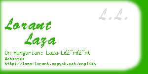 lorant laza business card